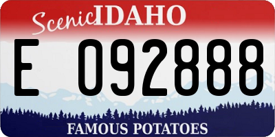 ID license plate E092888