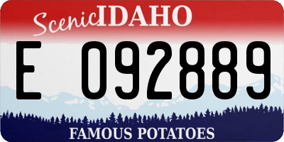 ID license plate E092889