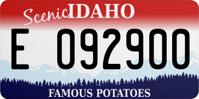 ID license plate E092900