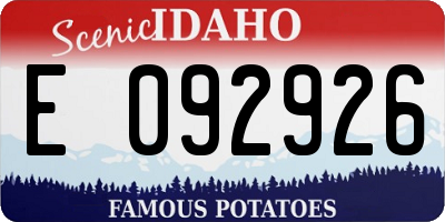 ID license plate E092926