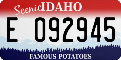 ID license plate E092945