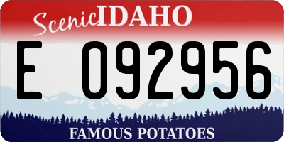 ID license plate E092956