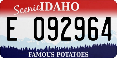 ID license plate E092964