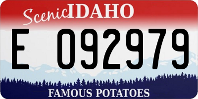 ID license plate E092979