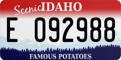 ID license plate E092988