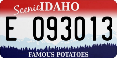 ID license plate E093013