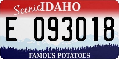 ID license plate E093018