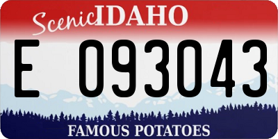 ID license plate E093043