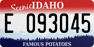 ID license plate E093045