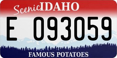 ID license plate E093059