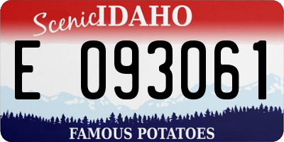 ID license plate E093061