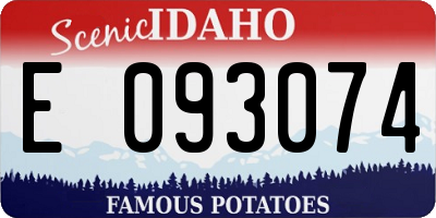 ID license plate E093074
