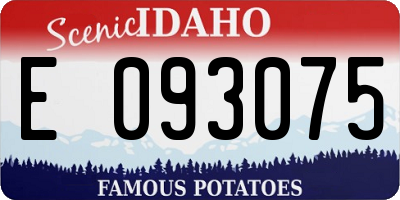 ID license plate E093075