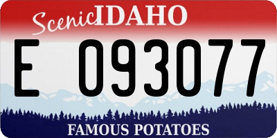 ID license plate E093077