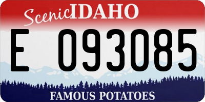 ID license plate E093085