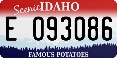 ID license plate E093086