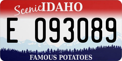 ID license plate E093089