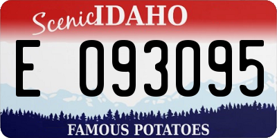 ID license plate E093095