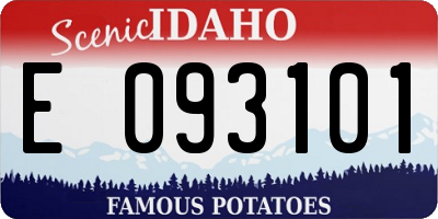 ID license plate E093101