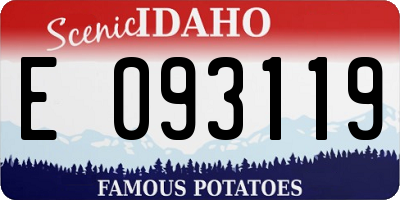 ID license plate E093119