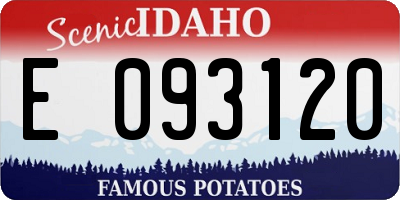ID license plate E093120