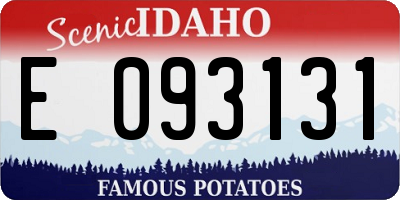 ID license plate E093131