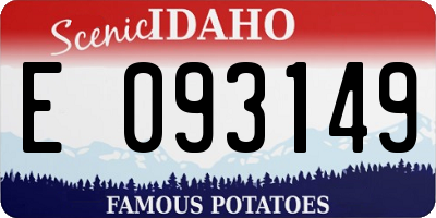 ID license plate E093149