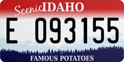 ID license plate E093155