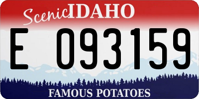 ID license plate E093159
