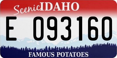 ID license plate E093160