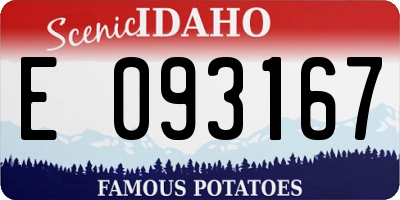 ID license plate E093167