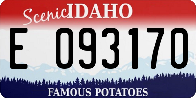 ID license plate E093170