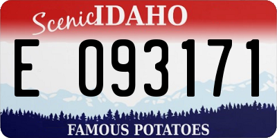 ID license plate E093171