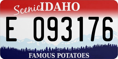ID license plate E093176