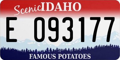 ID license plate E093177