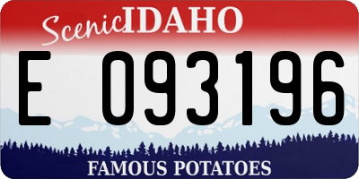 ID license plate E093196