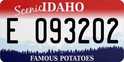 ID license plate E093202