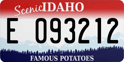 ID license plate E093212