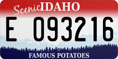 ID license plate E093216