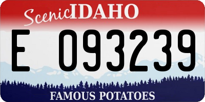 ID license plate E093239