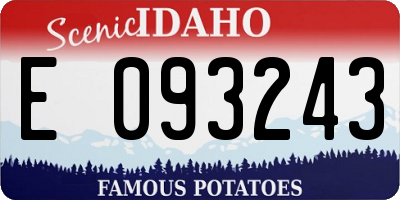 ID license plate E093243