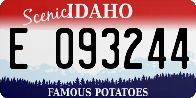 ID license plate E093244