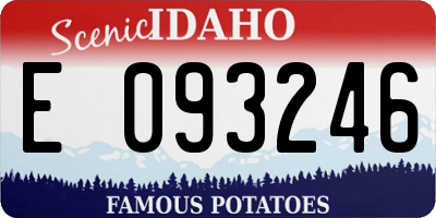 ID license plate E093246