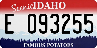 ID license plate E093255