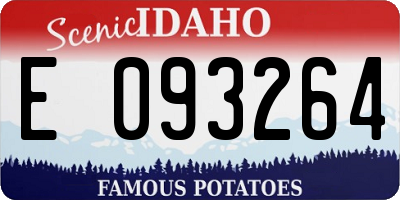 ID license plate E093264