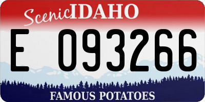 ID license plate E093266