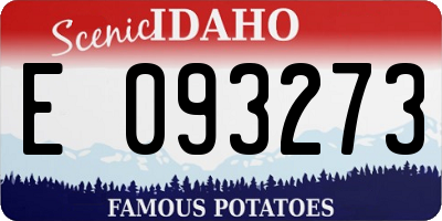 ID license plate E093273
