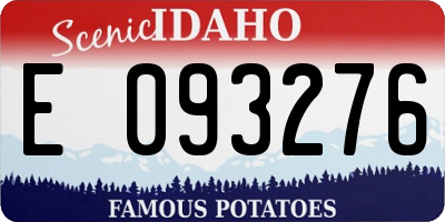 ID license plate E093276