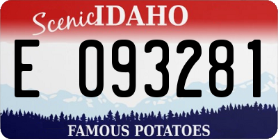 ID license plate E093281