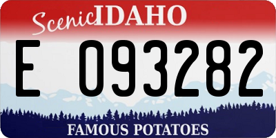 ID license plate E093282